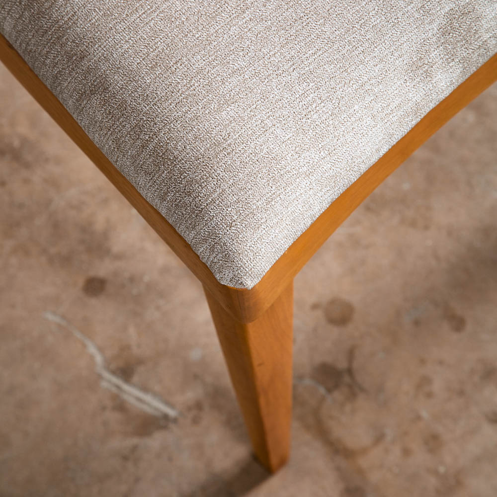 Mid Century Modern Dining Chairs Set 4 Heywood Wakefield Grey Birch Armchairs - Image 11