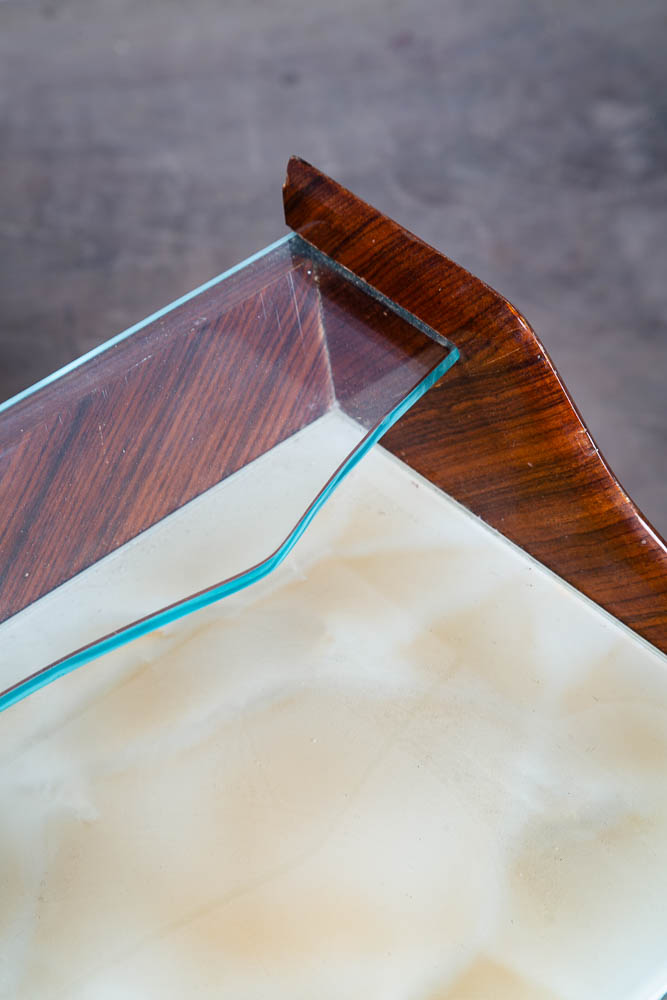 Mid Century Danish Modern Nightstands End Side Tables Shelf Glass Italian Mcm - Image 7