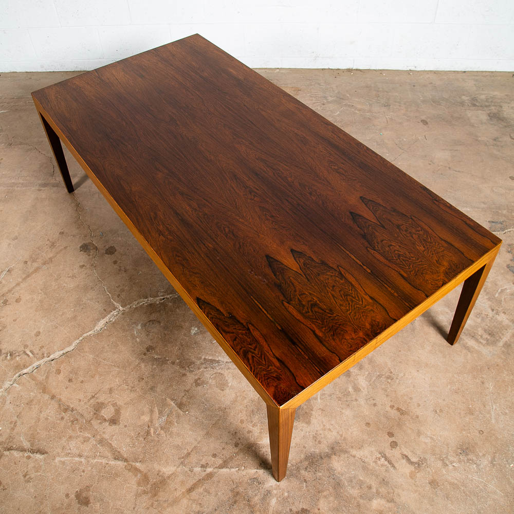 Mid Century Danish Modern Coffee Table Severin Hansen Rosewood Haslev Denmark - Image 2