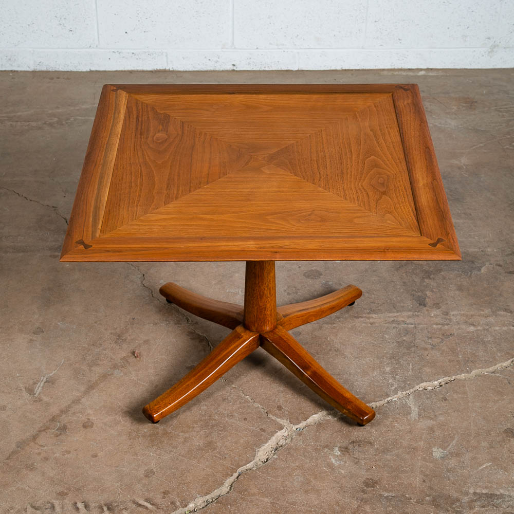 Mid Century Modern Side Table End Walnut Drexel Parallel Vintage Barney Flagg NM - Image 10
