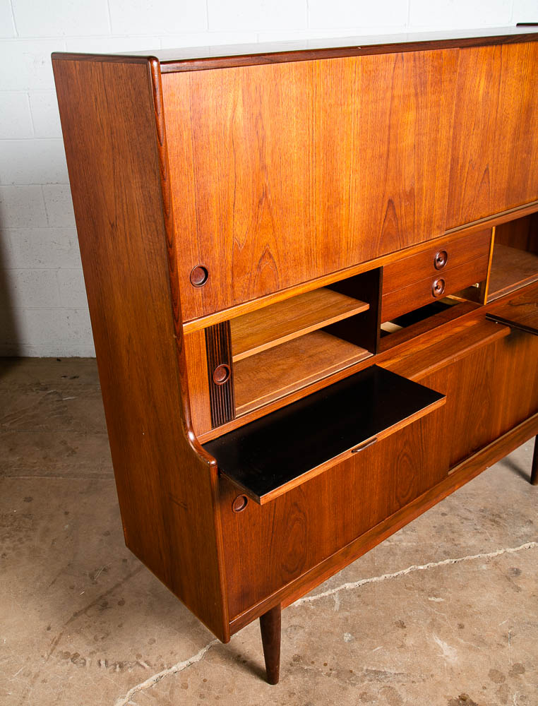 Mid Century Danish Modern Credenza Highboard Johannes Andersen J Skaaning Son VG - Image 11
