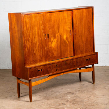 Mid Century Danish Modern Credenza Sideboard Solid Oak Teak Drawers Sculptural M