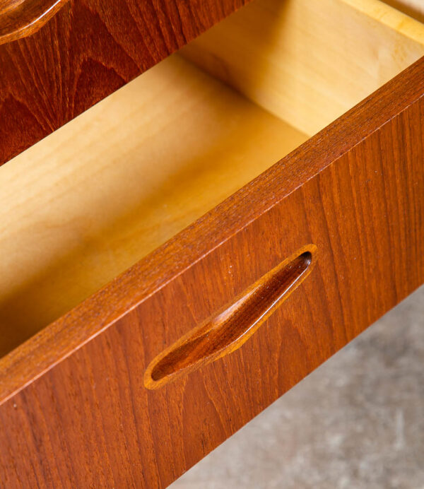 Mid Century Danish Modern Side Table Entryway Chest 4 Drawer Teak Wood End Mcm - Image 7