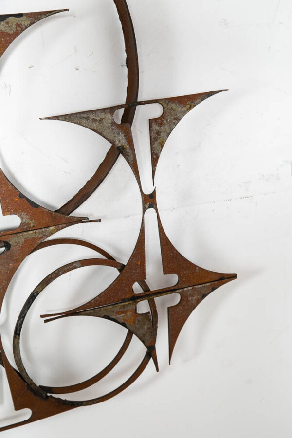 Mid Century Modern Sculpture Art Wall Relief Metal Original Vintage - Image 6