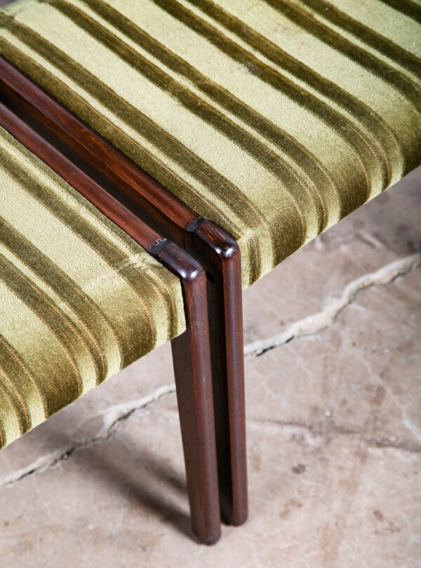 Mid Century Danish Modern Dining Chairs 6 Green Mohair Brazilian Rosewood SAX NM - Image 12