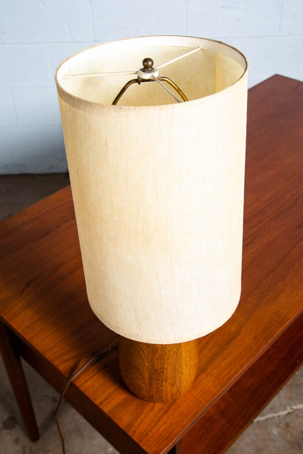 Mid Century Danish Modern Table Lamp Solid Teak Vintage Lighting Light Denmark - Image 10