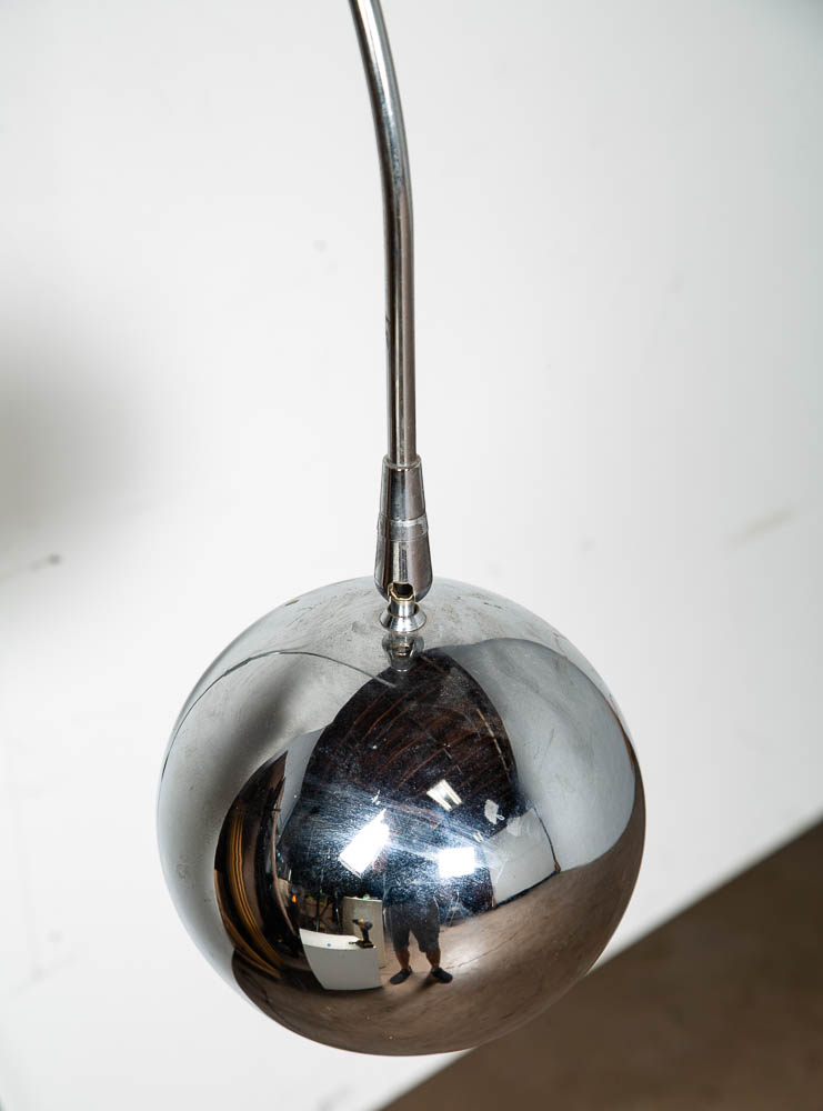 Mid Century Modern Lamp Wall Sconce Swivel Sonneman Orb Brass Metal Chrome Eye - Image 4