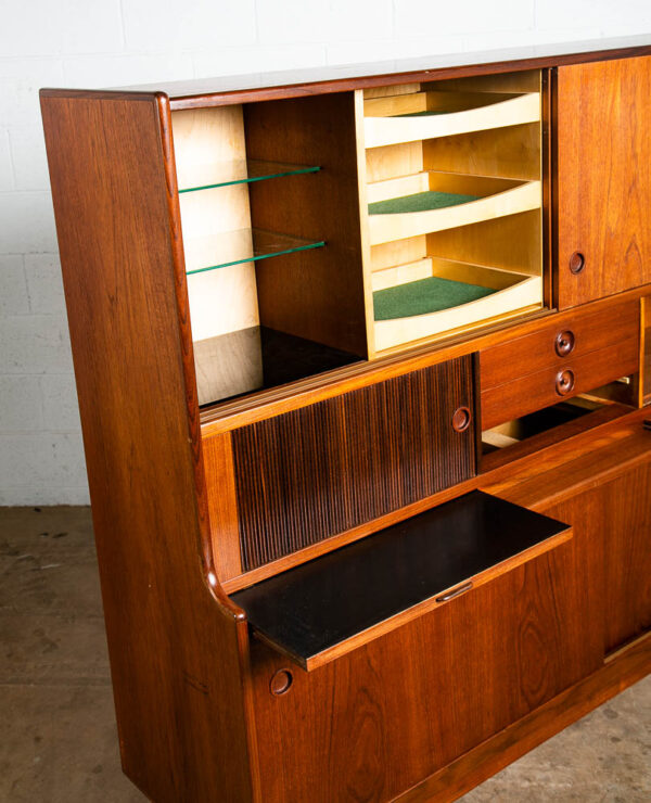 Mid Century Danish Modern Credenza Highboard Johannes Andersen J Skaaning Son VG - Image 6