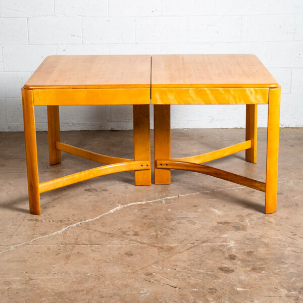 Mid Century Modern Dining Table Solid Maple Gilbert Rohde Heywood Wakefield Leaf - Image 3