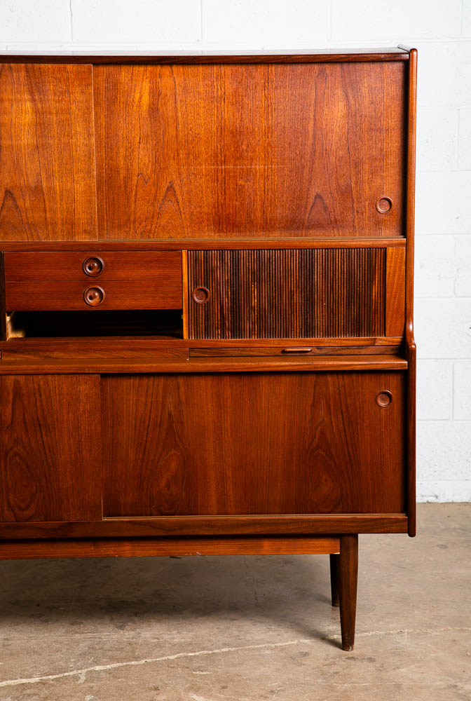 Mid Century Danish Modern Credenza Highboard Johannes Andersen J Skaaning Son VG - Image 7