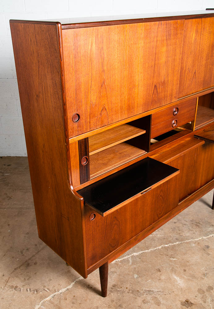 Mid Century Danish Modern Credenza Highboard Johannes Andersen J Skaaning Son VG - Image 9