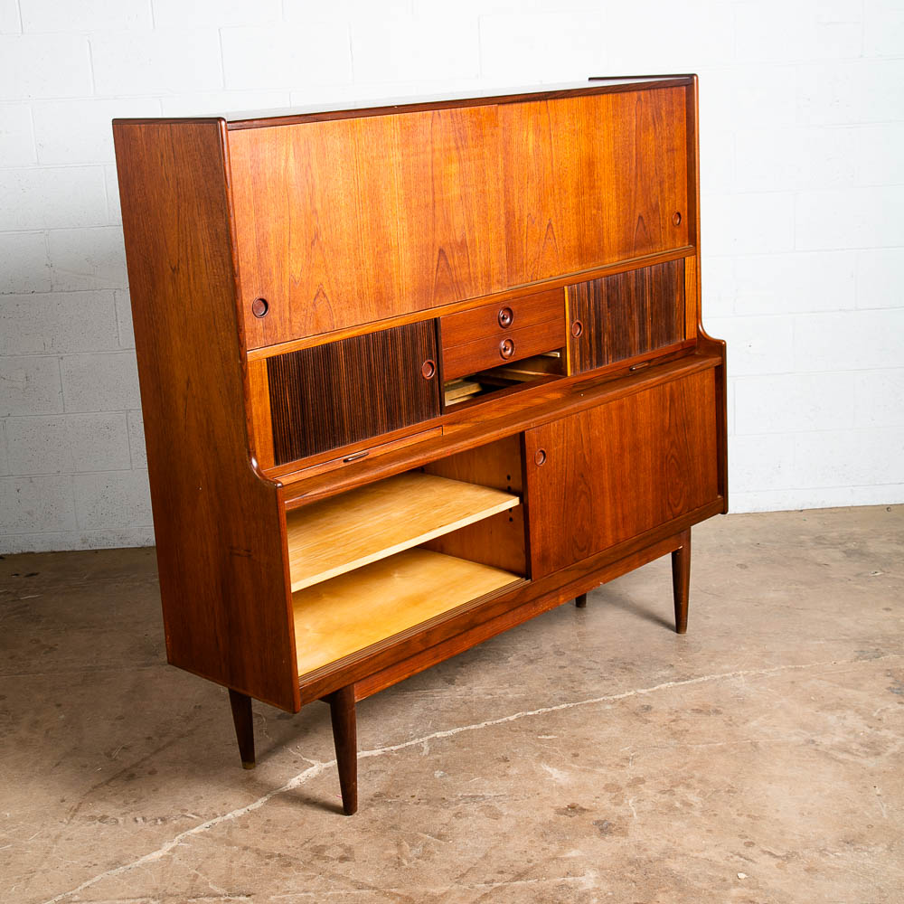 Mid Century Danish Modern Credenza Highboard Johannes Andersen J Skaaning Son VG - Image 5