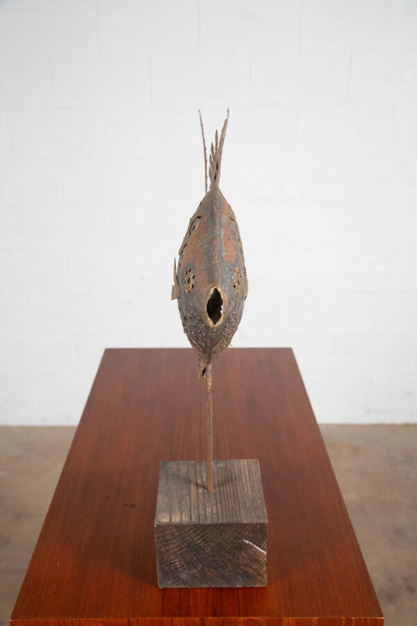Mid Century Modern Sculpture Original Art Fish Metal Brutalist Folk Studio Emaus - Image 10