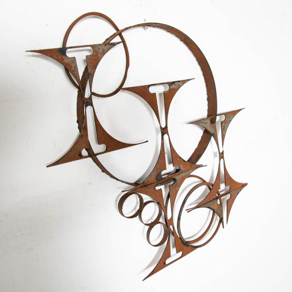 Mid Century Modern Sculpture Art Wall Relief Metal Original Vintage - Image 2