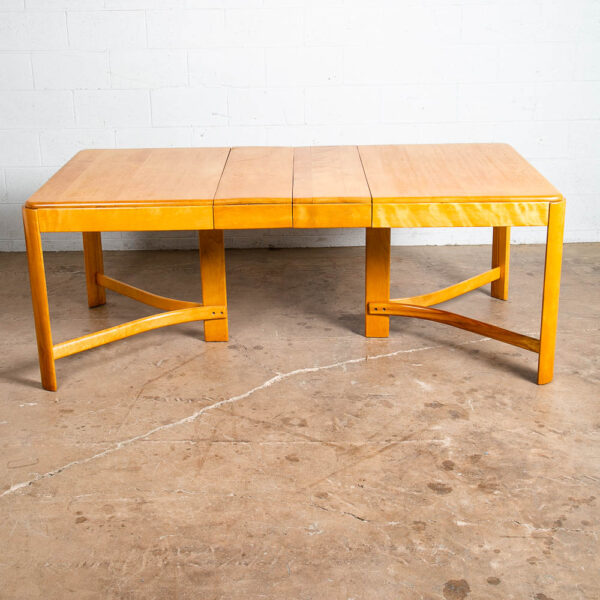 Mid Century Modern Dining Table Solid Maple Gilbert Rohde Heywood Wakefield Leaf - Image 4