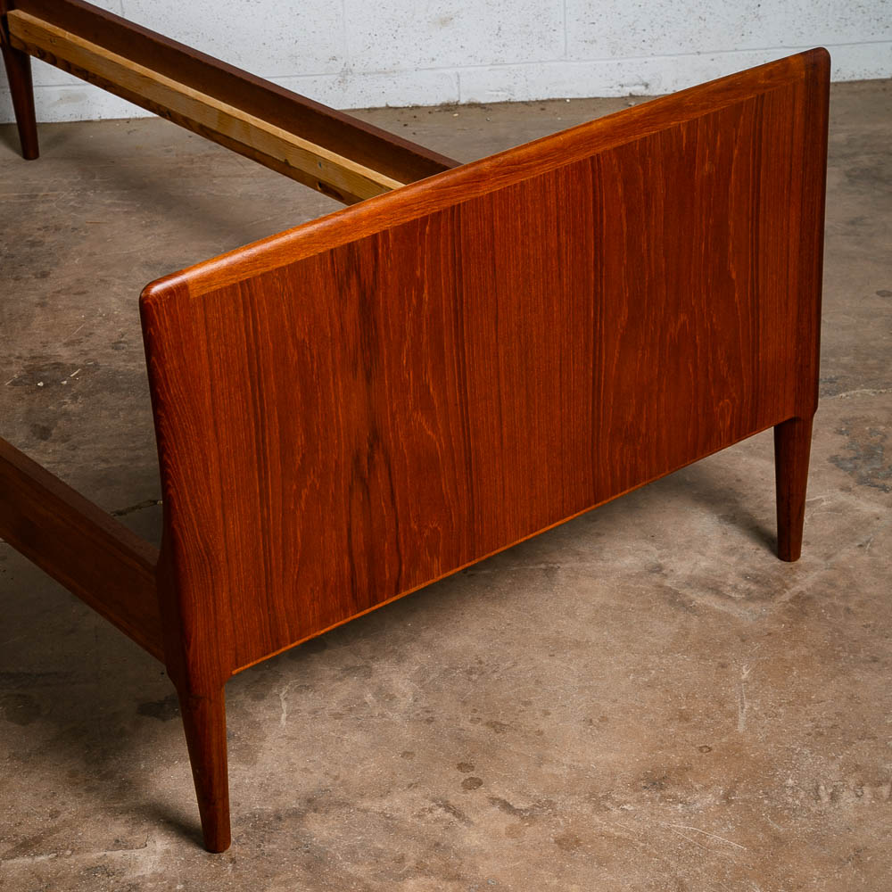 Mid Century Modern Bed Frame Small Single Johannes Norgaard Teak Headboard - Image 4