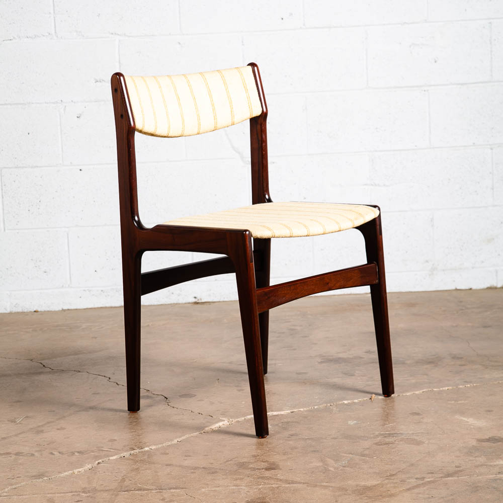 Mid Century Danish Modern Dining Chairs Set 6 Rosewood Erik Buch White Denmark M - Image 8