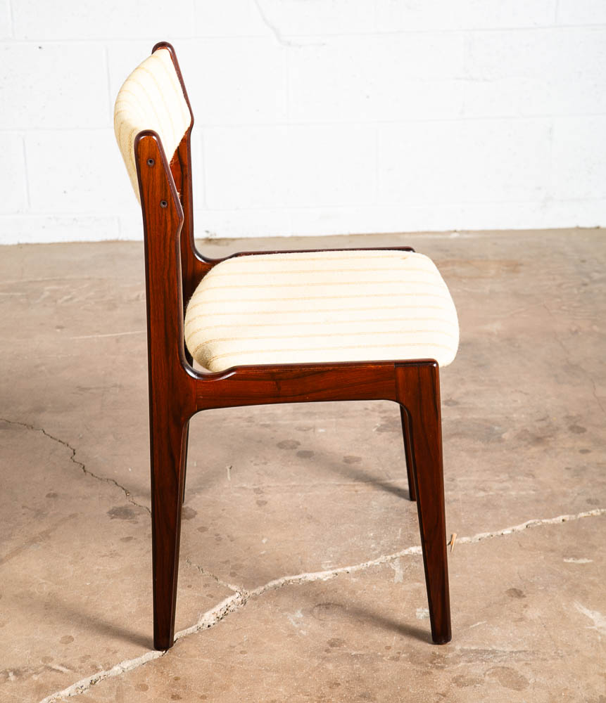 Mid Century Danish Modern Dining Chairs Set 6 Rosewood Erik Buch White Denmark M - Image 9