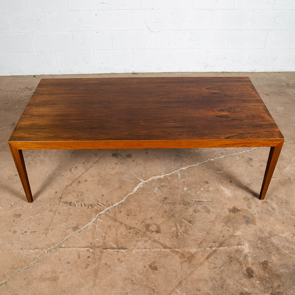 Mid Century Danish Modern Coffee Table Severin Hansen Rosewood Haslev Denmark - Image 3