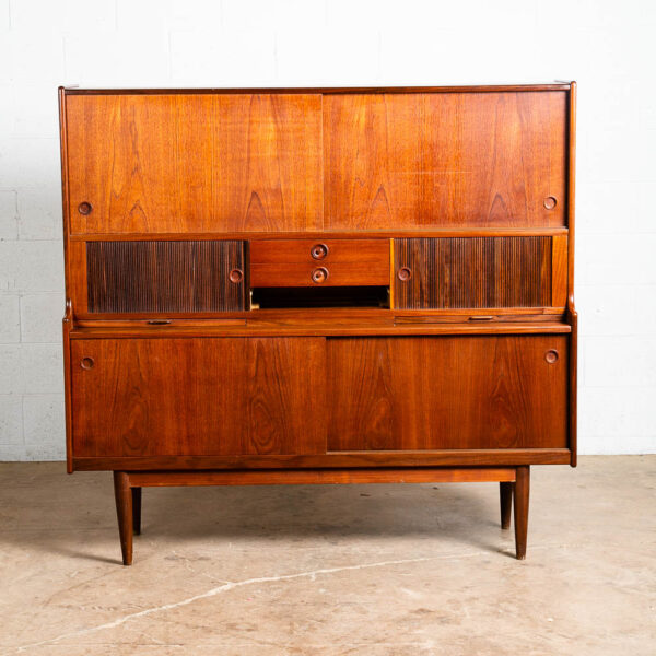 Mid Century Danish Modern Credenza Highboard Johannes Andersen J Skaaning Son VG - Image 2