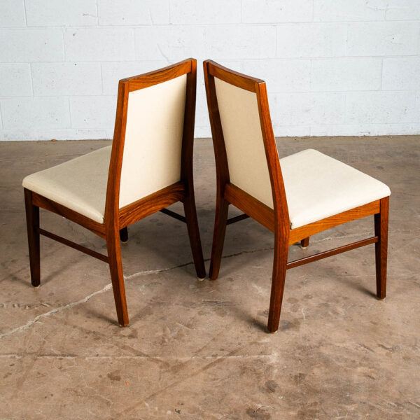 Mid Century Danish Modern Dining Chairs Set 8 White Highback Rosewood Mcm Tweed - Image 9