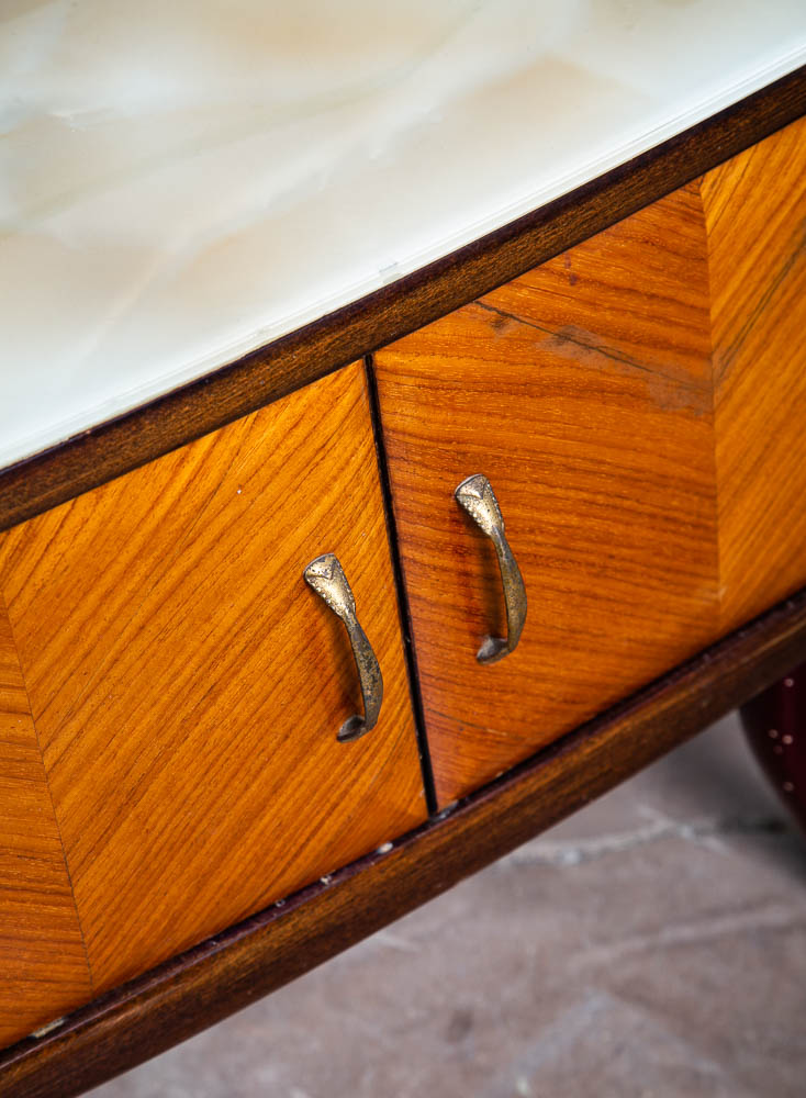 Mid Century Danish Modern Nightstands End Side Tables Shelf Glass Italian Mcm - Image 12