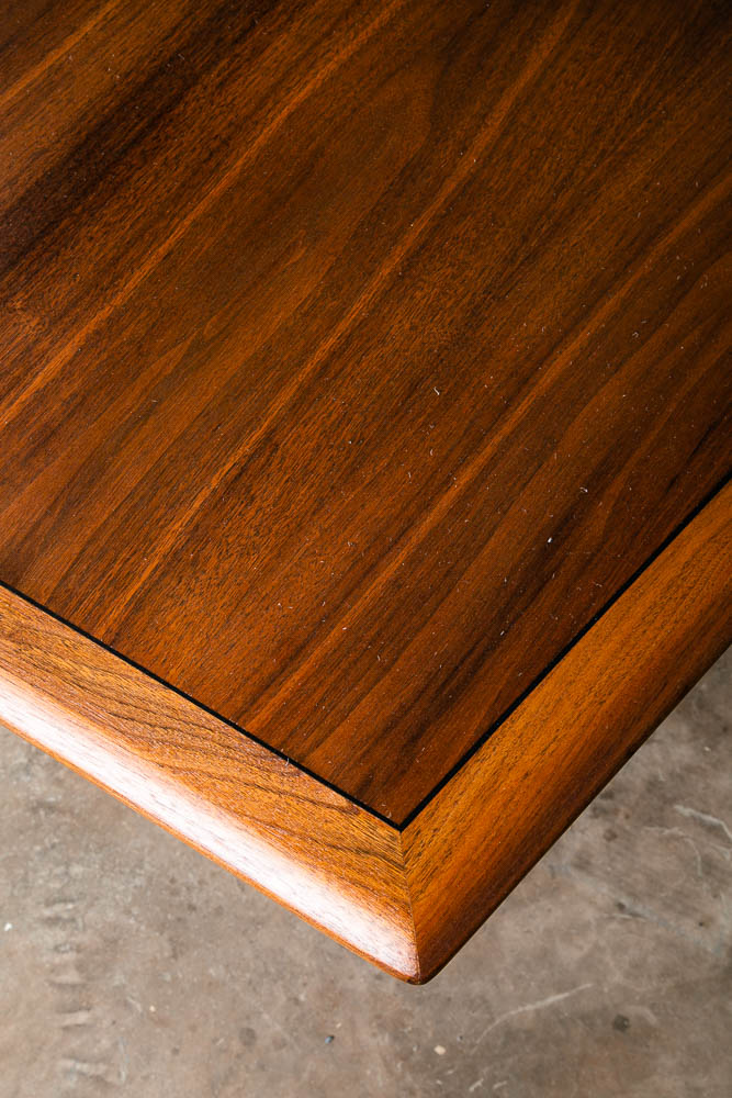 Mid Century Modern Desk Executive L shaped Solid Walnut Tambour Door Large File - Image 8