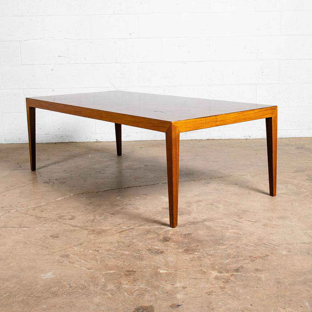 Mid Century Danish Modern Coffee Table Severin Hansen Rosewood Haslev Denmark - Image 4