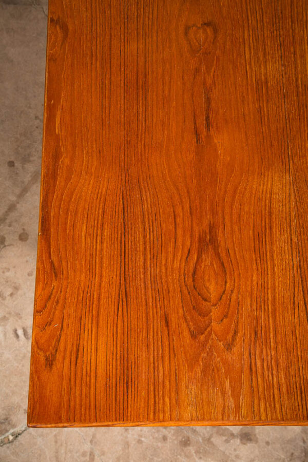 Mid Century Danish Modern Coffee Table Mobler Surfboard Teak Denmark Refinished - Image 7