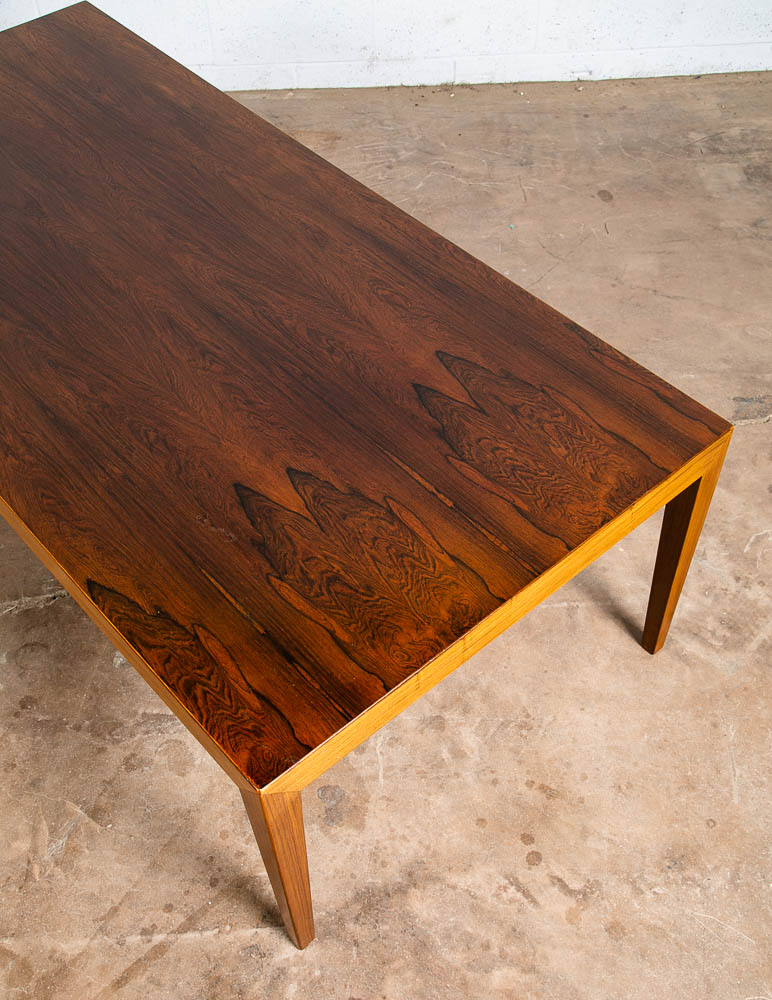 Mid Century Danish Modern Coffee Table Severin Hansen Rosewood Haslev Denmark - Image 10
