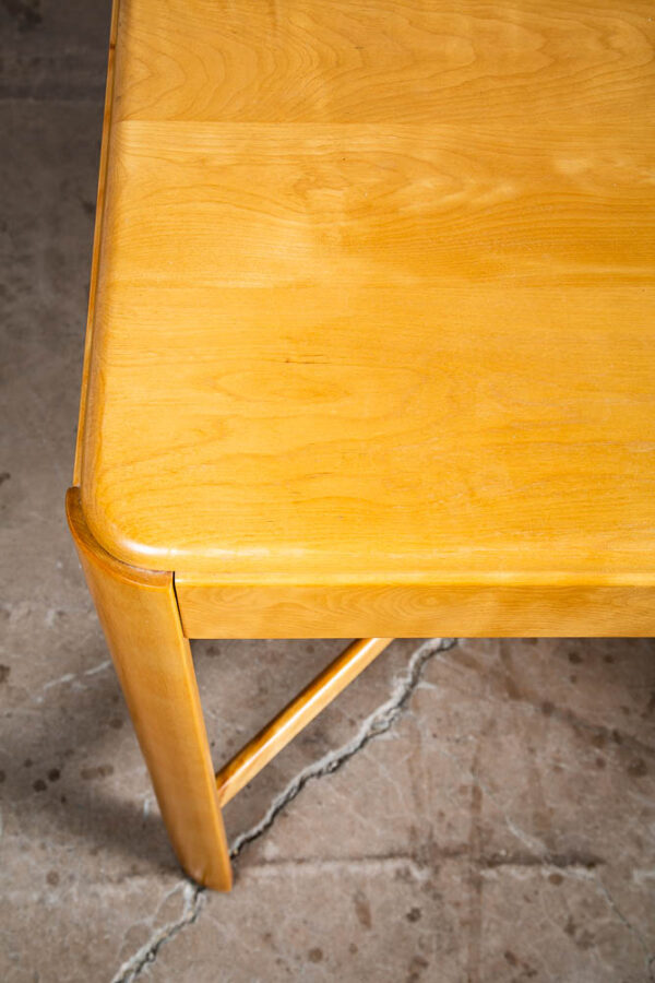 Mid Century Modern Dining Table Solid Maple Gilbert Rohde Heywood Wakefield Leaf - Image 11