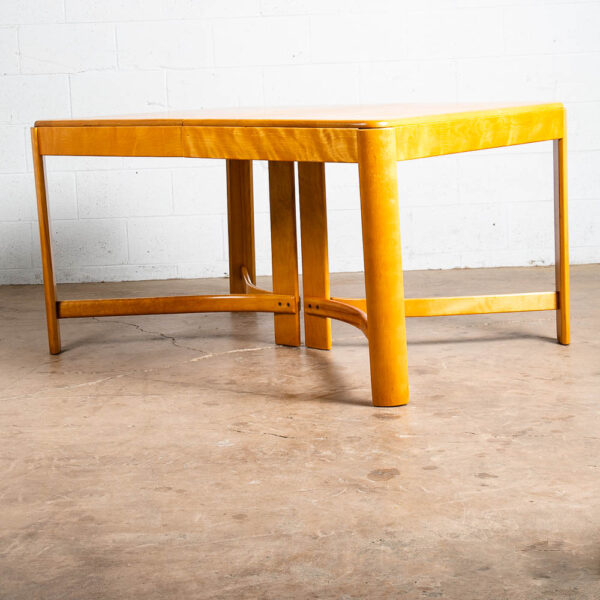 Mid Century Modern Dining Table Solid Maple Gilbert Rohde Heywood Wakefield Leaf - Image 5