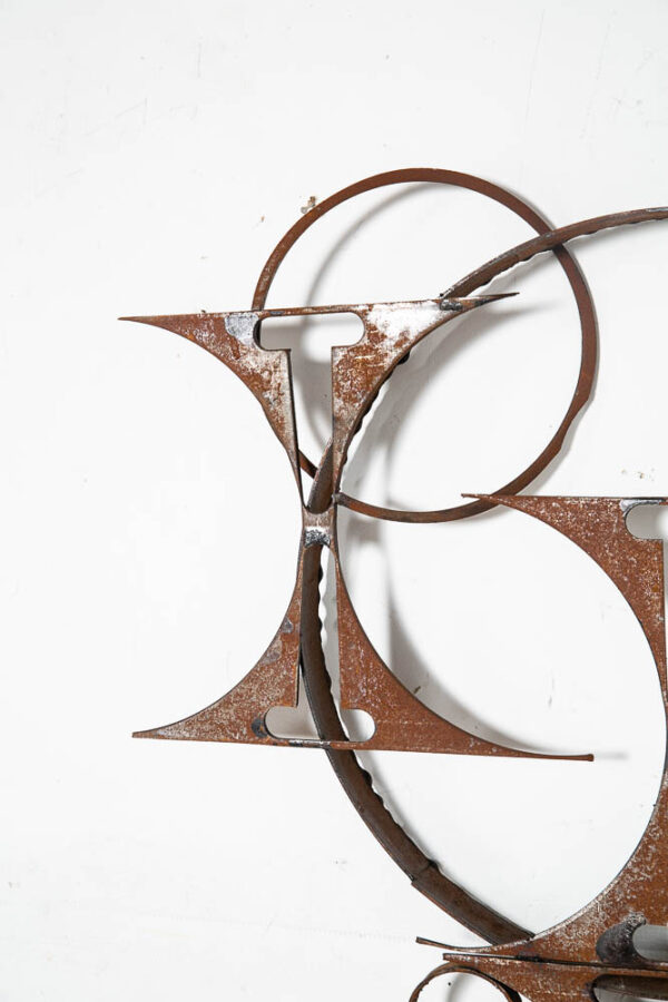 Mid Century Modern Sculpture Art Wall Relief Metal Original Vintage - Image 4