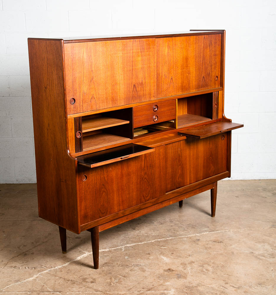 Mid Century Danish Modern Credenza Highboard Johannes Andersen J Skaaning Son VG - Image 4
