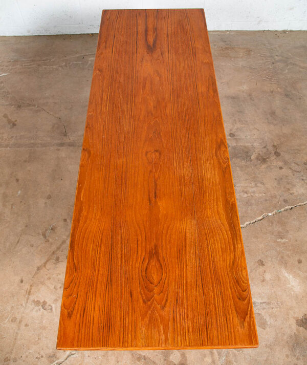 Mid Century Danish Modern Coffee Table Mobler Surfboard Teak Denmark Refinished - Image 6