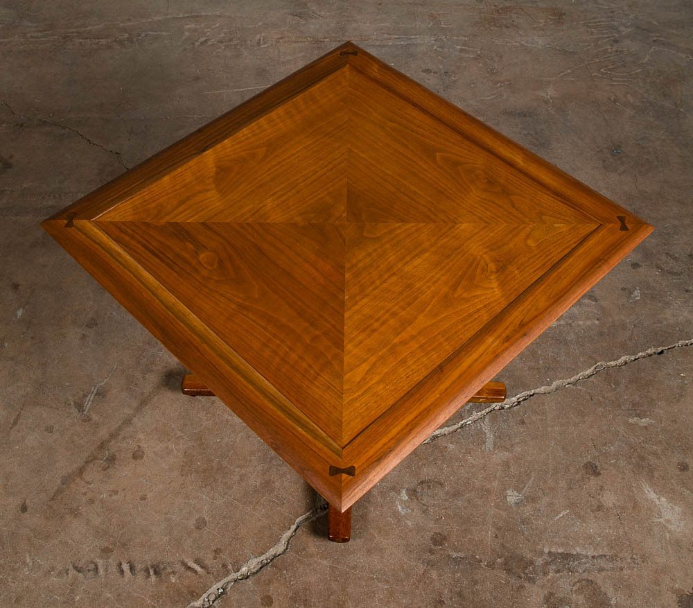 Mid Century Modern Side Table End Walnut Drexel Parallel Vintage Barney Flagg NM - Image 4