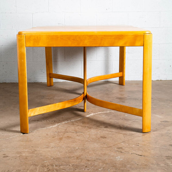 Mid Century Modern Dining Table Solid Maple Gilbert Rohde Heywood Wakefield Leaf - Image 8