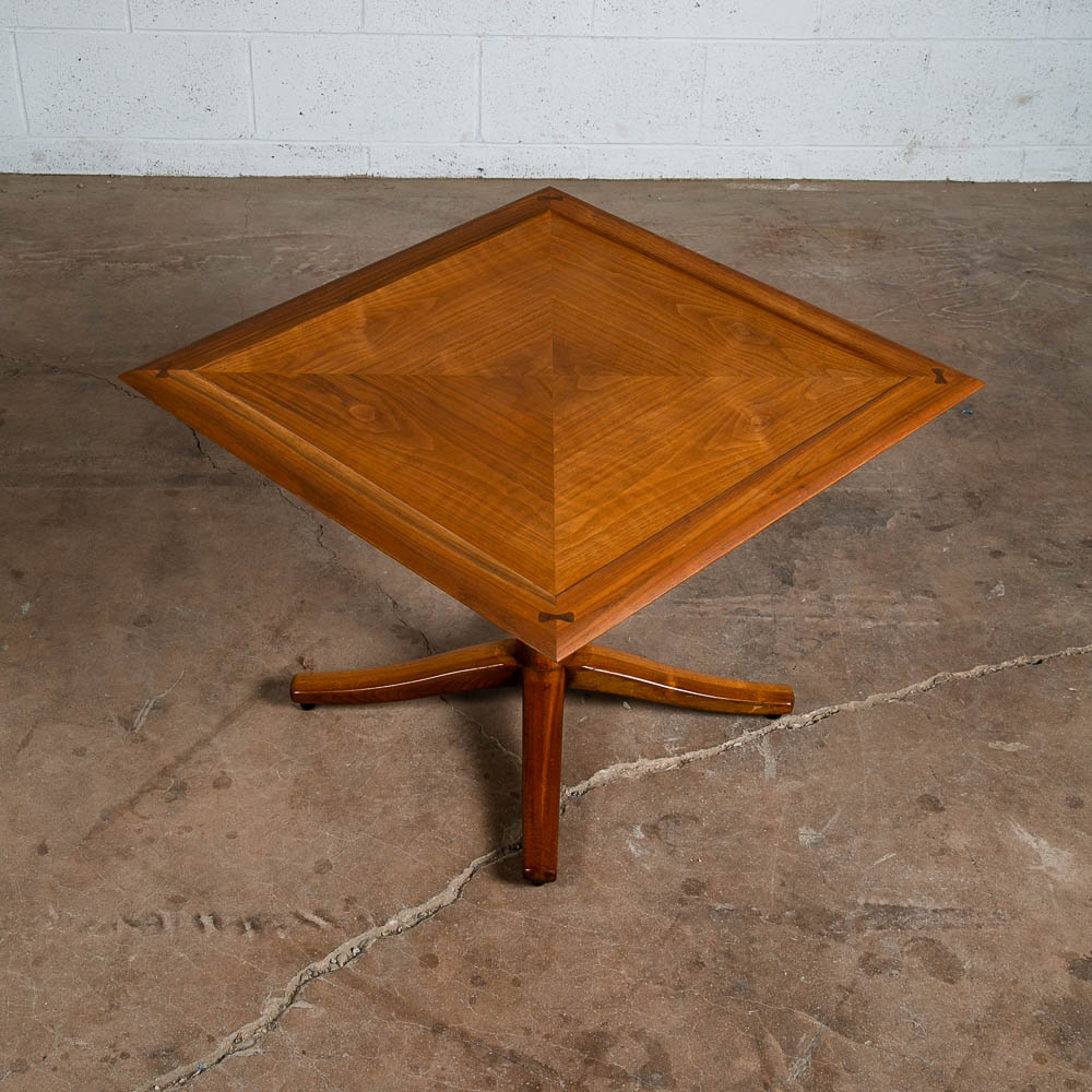 Mid Century Modern Side Table End Walnut Drexel Parallel Vintage Barney Flagg NM