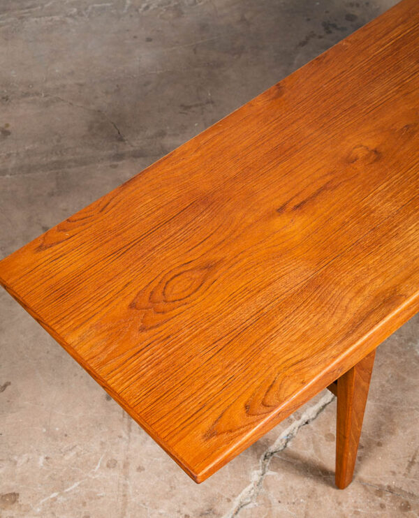 Mid Century Danish Modern Coffee Table Mobler Surfboard Teak Denmark Refinished - Image 4