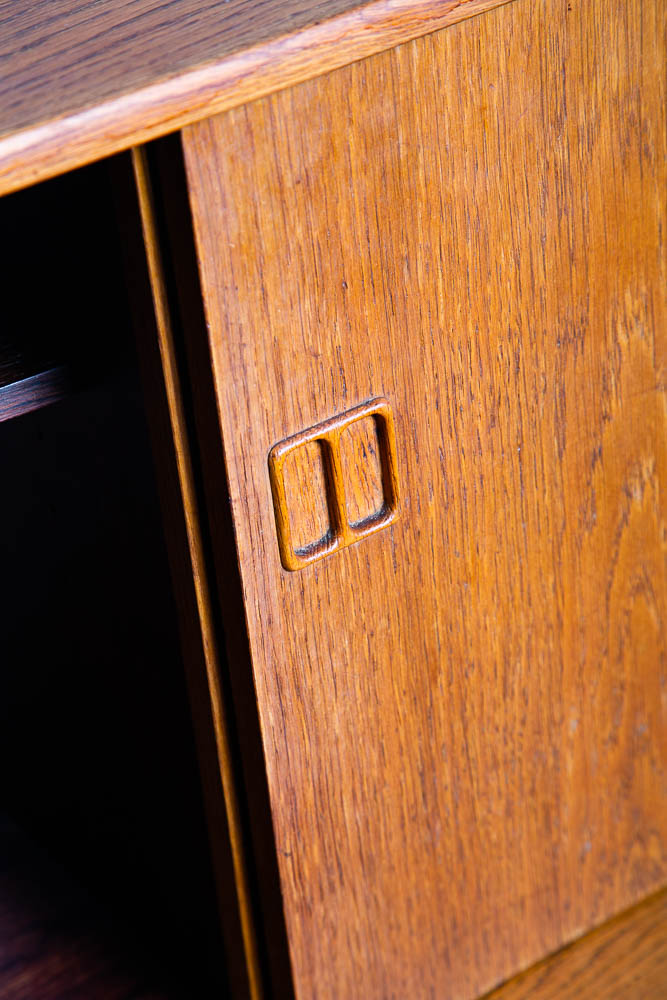 Mid Century Danish Modern Credenza Highboard Cabinet Drawers Modular Blonde Oak - Image 12