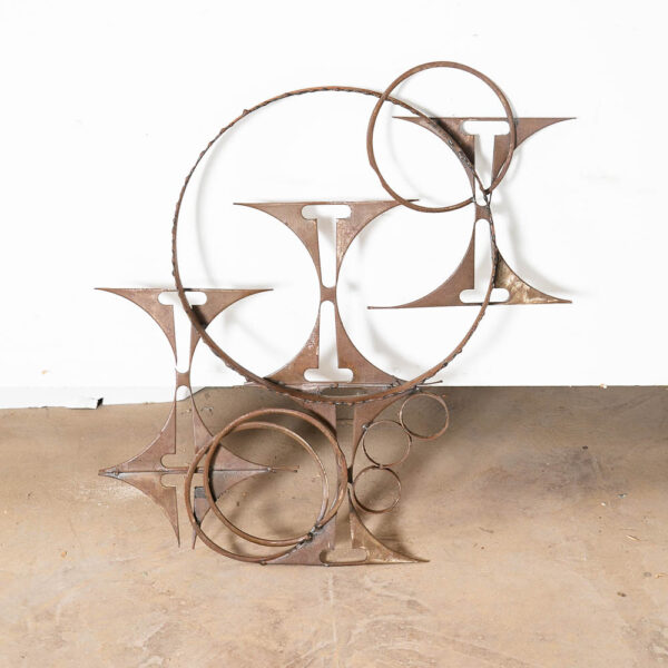 Mid Century Modern Sculpture Art Wall Relief Metal Original Vintage - Image 8