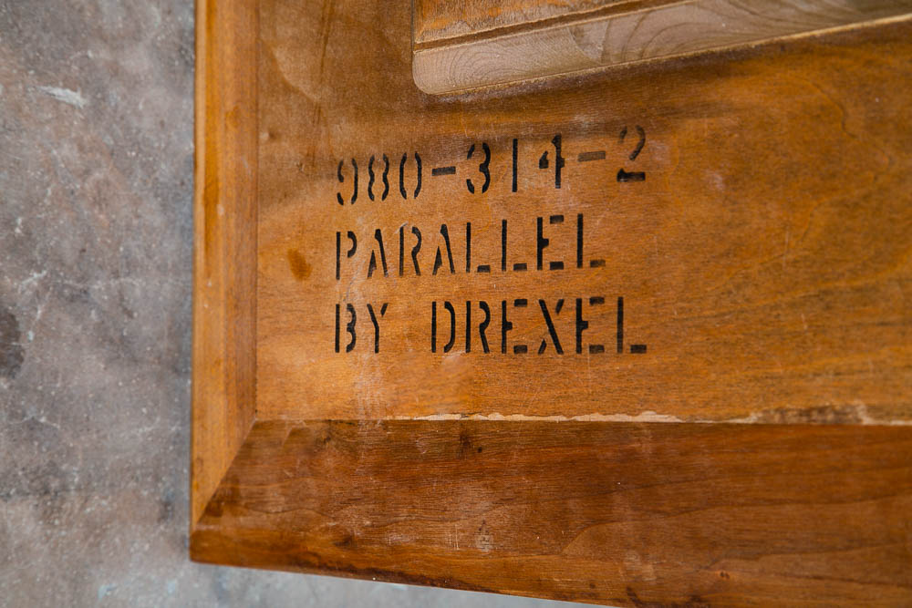 Mid Century Modern Side Table End Walnut Drexel Parallel Vintage Barney Flagg NM - Image 6