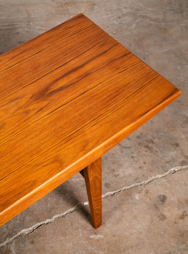Mid Century Danish Modern Coffee Table Mobler Surfboard Teak Denmark Refinished - Image 5