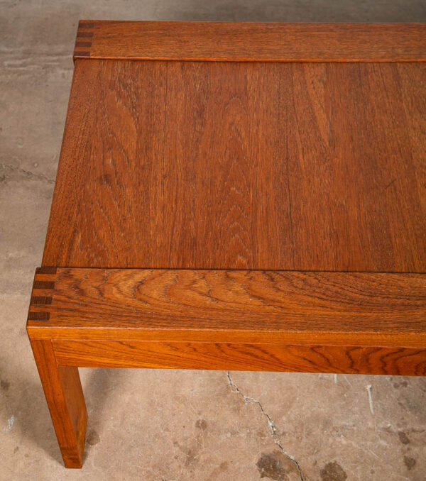 Mid Century Danish Modern Coffee Table Solid Teak Denmark Large Wide Mcm 58" NM - Image 8