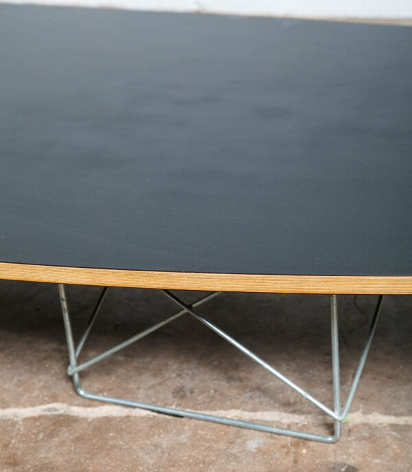 Mid Century Modern Coffee Table Surfboard Herman Miller Black Elliptical Eames M - Image 11