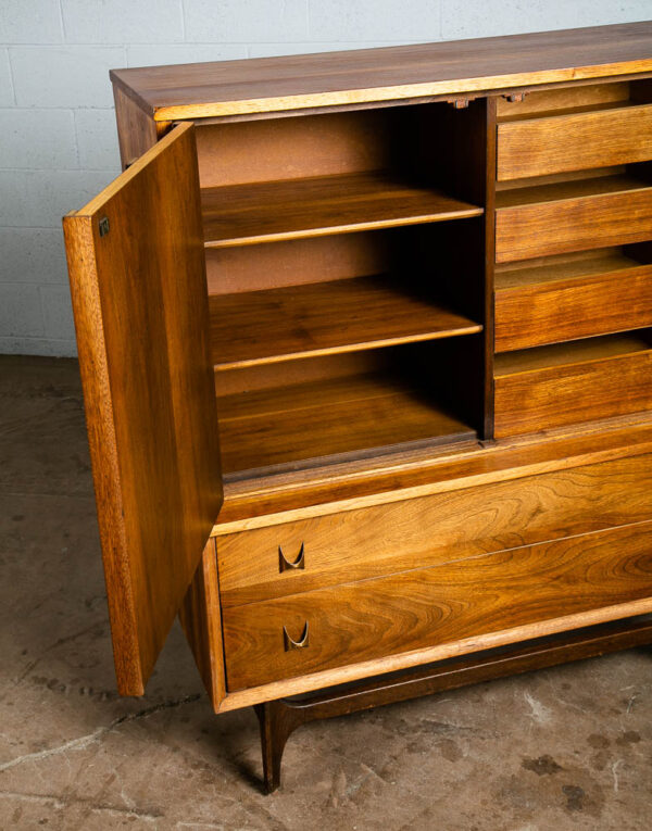 Mid Century Modern Dresser Gentlemans Chest Broyhill Brasilia Vintage Highboy VG - Image 6
