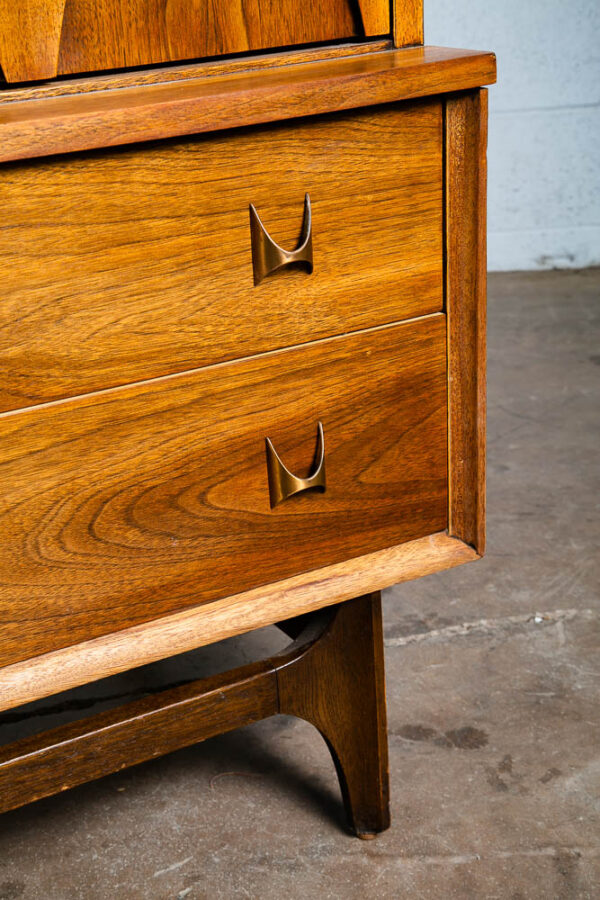 Mid Century Modern Dresser Gentlemans Chest Broyhill Brasilia Vintage Highboy VG - Image 9