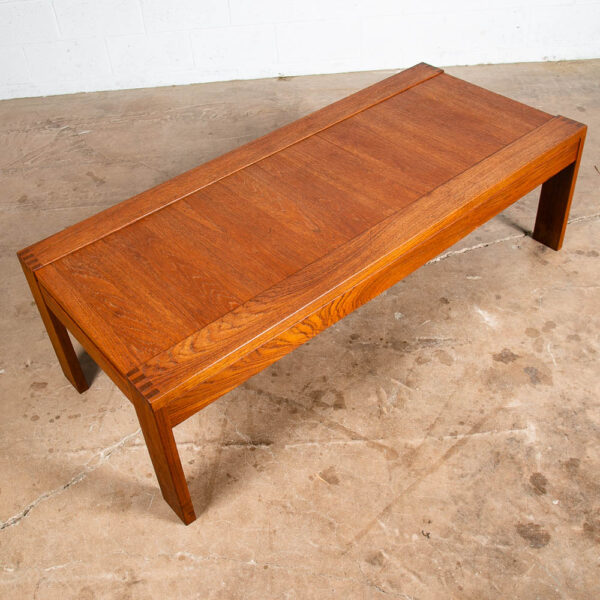 Mid Century Danish Modern Coffee Table Solid Teak Denmark Large Wide Mcm 58" NM