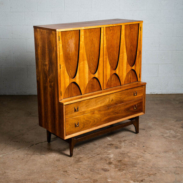 Mid Century Modern Dresser Gentlemans Chest Broyhill Brasilia Vintage Highboy VG