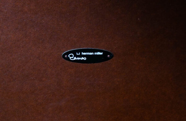 Mid Century Modern Coffee Table Surfboard Herman Miller Black Elliptical Eames M - Image 4
